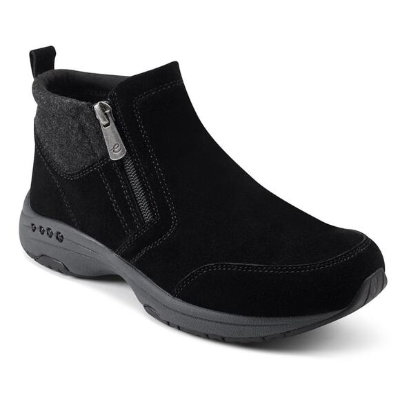 EASY SPIRIT Women's Tshuffle Casual Flat Walking Booties Black Sz 8.5 - Picture 1 of 7